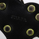 PRADA Key Ring Leather Black Auth ac3522-6