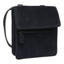 GUCCI Shoulder Bag Suede Navy Auth ac3533-1