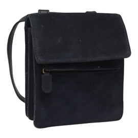 GUCCI Shoulder Bag Suede Navy Auth ac3533