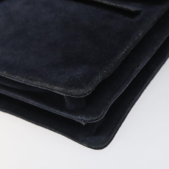 GUCCI Shoulder Bag Suede Navy Auth ac3533