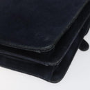 GUCCI Shoulder Bag Suede Navy Auth ac3533-15