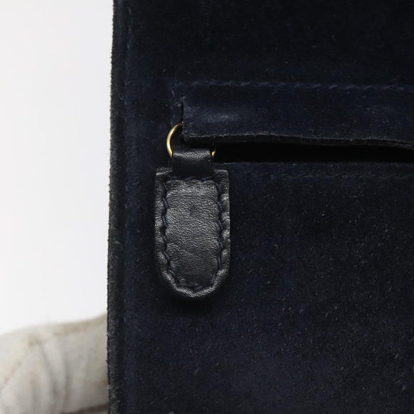 GUCCI Shoulder Bag Suede Navy Auth ac3533