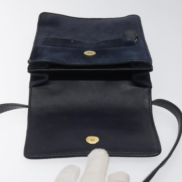 GUCCI Shoulder Bag Suede Navy Auth ac3533