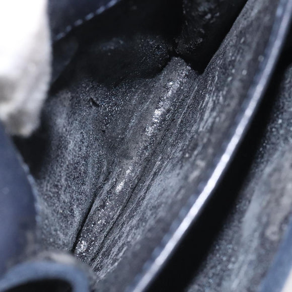 GUCCI Shoulder Bag Suede Navy Auth ac3533