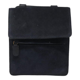GUCCI Shoulder Bag Suede Navy Auth ac3533 - 0
