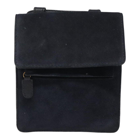GUCCI Shoulder Bag Suede Navy Auth ac3533