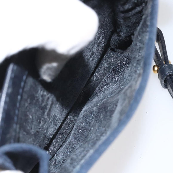 GUCCI Shoulder Bag Suede Navy Auth ac3533