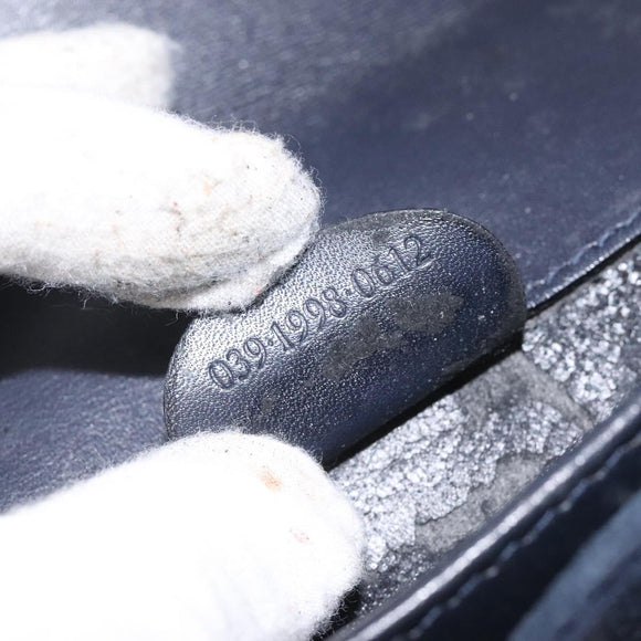 GUCCI Shoulder Bag Suede Navy Auth ac3533