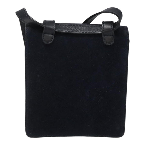 GUCCI Shoulder Bag Suede Navy Auth ac3533