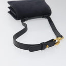 GUCCI Shoulder Bag Suede Navy Auth ac3533-7