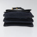 GUCCI Shoulder Bag Suede Navy Auth ac3533-5