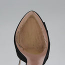 PRADA High heels Satin 37 1/2 Black Auth ac3535-23