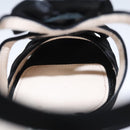 PRADA High heels Satin 37 1/2 Black Auth ac3535-30