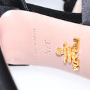 PRADA High heels Satin 37 1/2 Black Auth ac3535-31