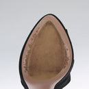 PRADA High heels Satin 37 1/2 Black Auth ac3535-8