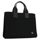 BURBERRY Blue Label Hand Bag Canvas Black Auth ac3538-1
