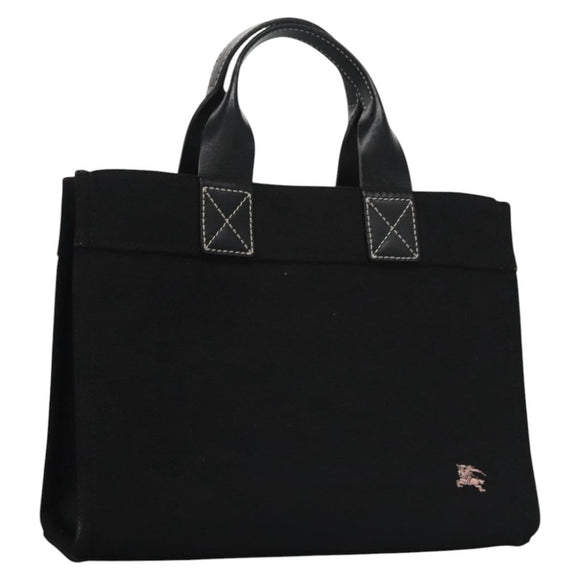 BURBERRY Blue Label Hand Bag Canvas Black Auth ac3538