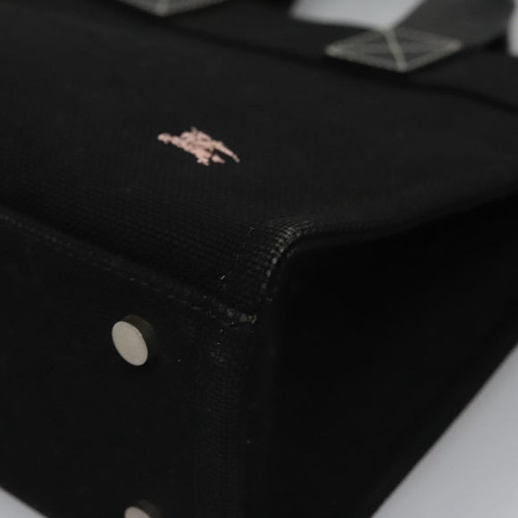 BURBERRY Blue Label Hand Bag Canvas Black Auth ac3538