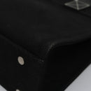 BURBERRY Blue Label Hand Bag Canvas Black Auth ac3538-16