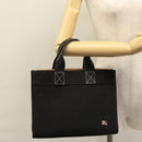 BURBERRY Blue Label Hand Bag Canvas Black Auth ac3538-21