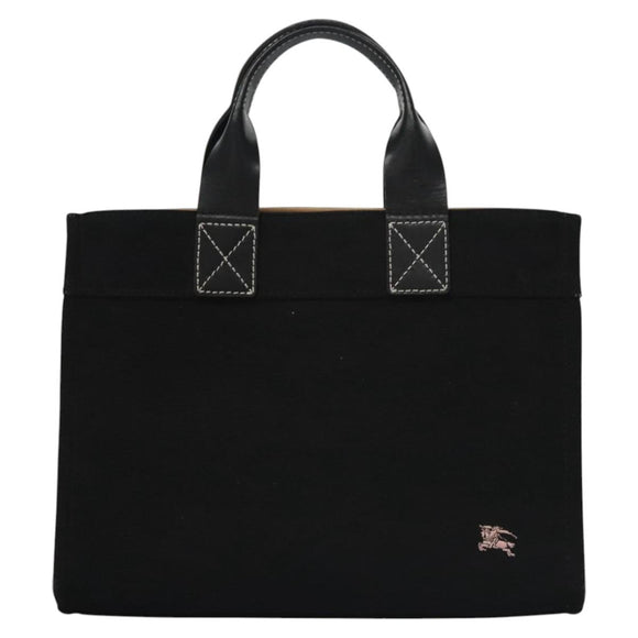 BURBERRY Blue Label Hand Bag Canvas Black Auth ac3538