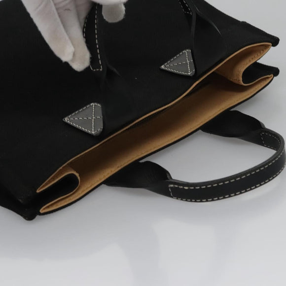 BURBERRY Blue Label Hand Bag Canvas Black Auth ac3538