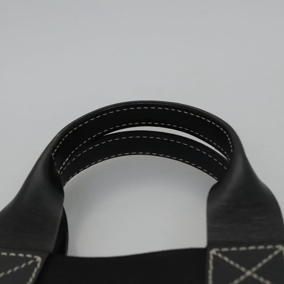 BURBERRY Blue Label Hand Bag Canvas Black Auth ac3538