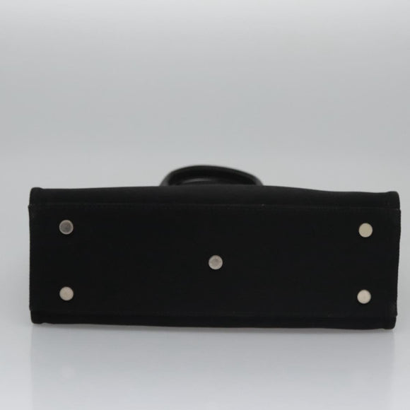 BURBERRY Blue Label Hand Bag Canvas Black Auth ac3538