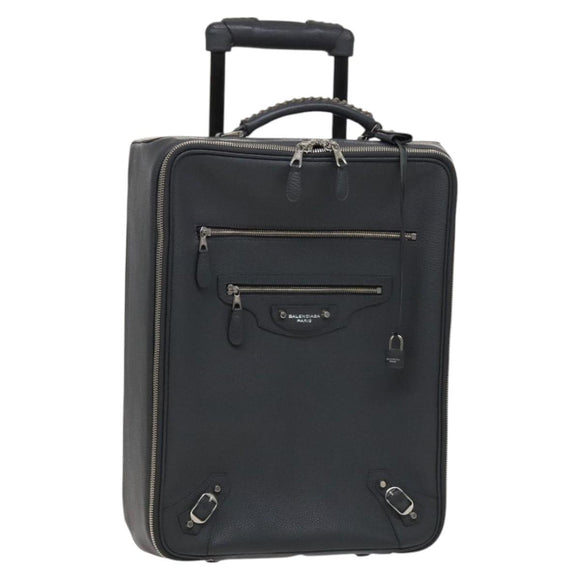 BALENCIAGA Carry case Leather Gray 235225 Auth ac3540