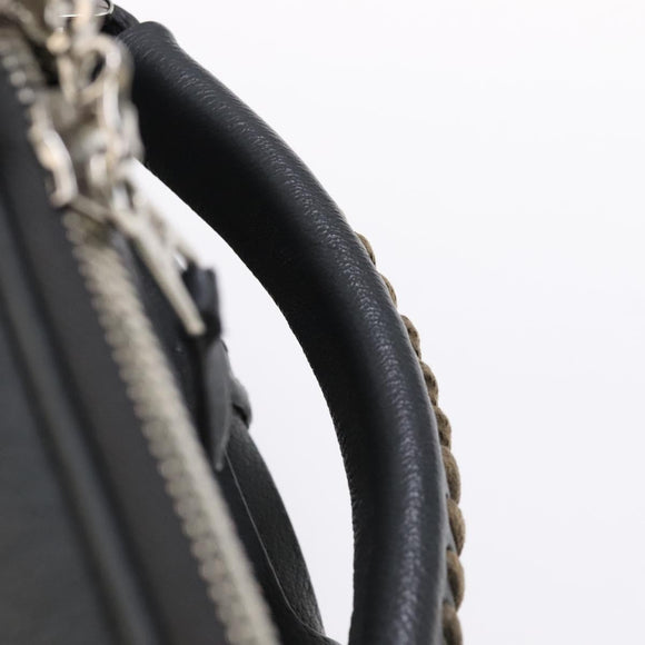 BALENCIAGA Carry case Leather Gray 235225 Auth ac3540