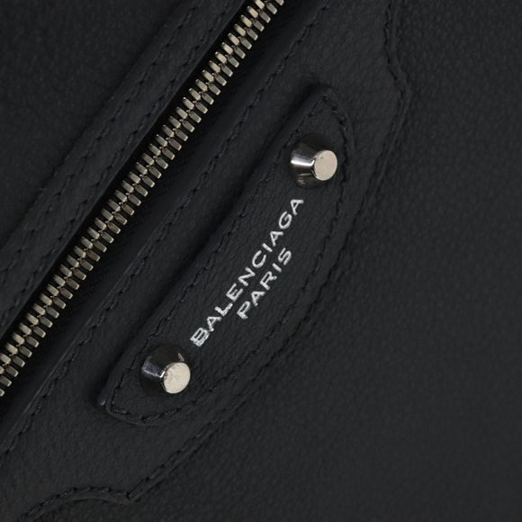 BALENCIAGA Carry case Leather Gray 235225 Auth ac3540