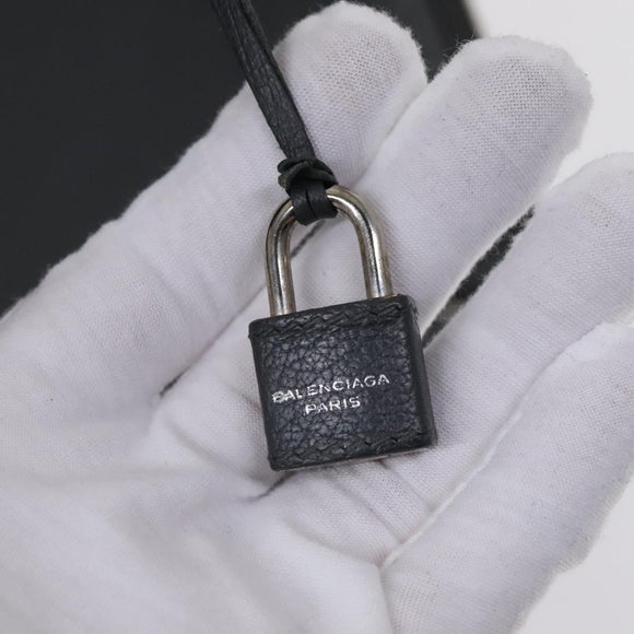 BALENCIAGA Carry case Leather Gray 235225 Auth ac3540