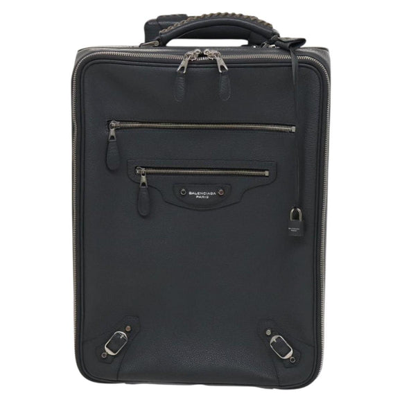 BALENCIAGA Carry case Leather Gray 235225 Auth ac3540