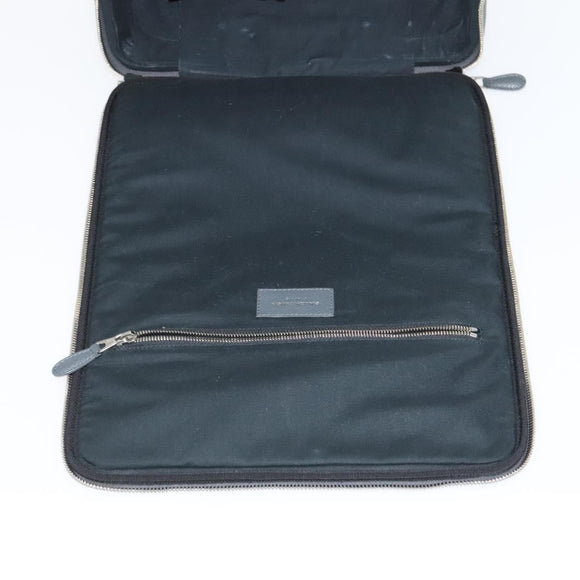 BALENCIAGA Carry case Leather Gray 235225 Auth ac3540