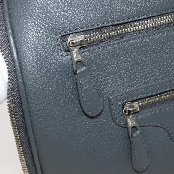 BALENCIAGA Carry case Leather Gray 235225 Auth ac3540