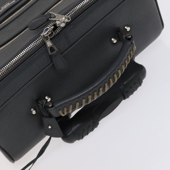 BALENCIAGA Carry case Leather Gray 235225 Auth ac3540
