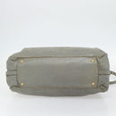 Miu Miu Handtasche Leder 2-Wege Grau Gold Auth ac3542-14
