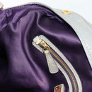 Miu Miu Handtasche Leder 2-Wege Grau Gold Auth ac3542-23