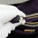 Miu Miu Handtasche Leder 2-Wege Grau Gold Auth ac3542-25