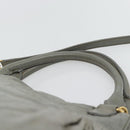 Miu Miu Handtasche Leder 2-Wege Grau Gold Auth ac3542-8