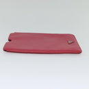 PRADA iPad Case Safiano leather Pink Auth ac3551-3