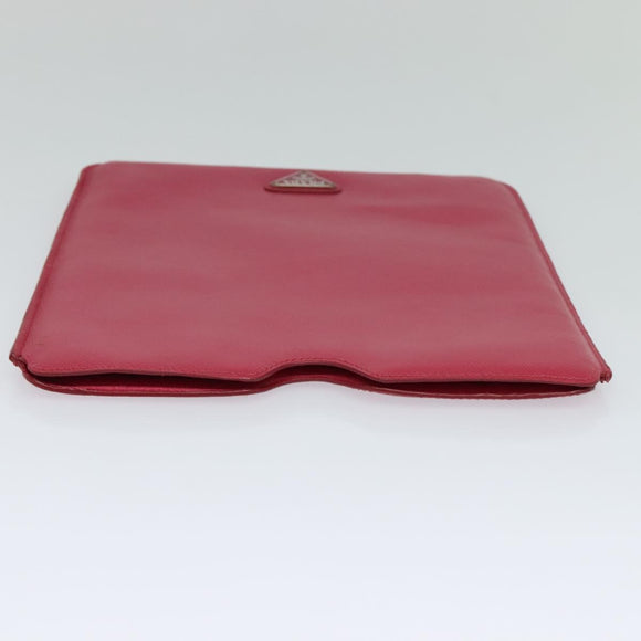 PRADA iPad Case Safiano leather Pink Auth ac3551
