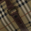 Burberrys Nova Check Boston Bag PVC Leather 2way Beige Auth ac3563-10