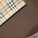 Burberrys Nova Check Boston Bag PVC Leather 2way Beige Auth ac3563-12