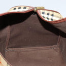 Burberrys Nova Check Boston Bag PVC Leather 2way Beige Auth ac3563-19