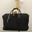 GUCCI Boston Bag Nylon Schwarz Silber 012 0393 12 001553 Auth ac3569-30