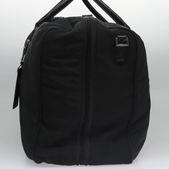 GUCCI Boston Bag Nylon Schwarz Silber 012 0393 12 001553 Auth ac3569