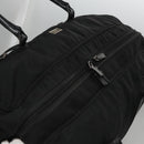 GUCCI Boston Bag Nylon Schwarz Silber 012 0393 12 001553 Auth ac3569-6