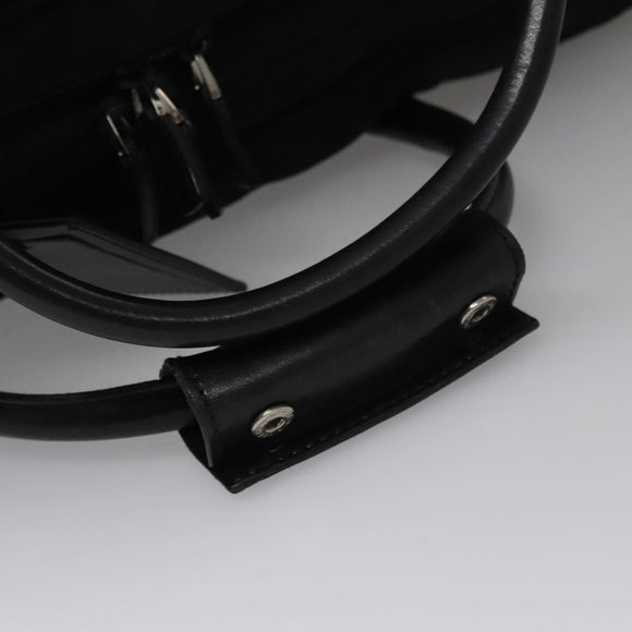 GUCCI Boston Bag Nylon Schwarz Silber 012 0393 12 001553 Auth ac3569
