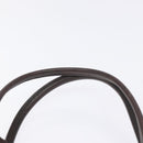 BURBERRY Nova Check Hand Bag Nylon Leather Beige Silver Auth ac3586-8